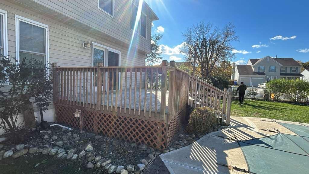 Composite Deck Renovation before renovation